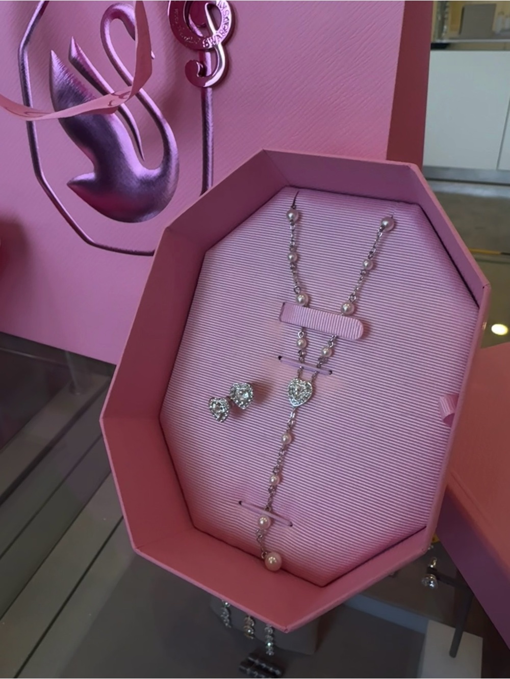 Swarovski x Ariana Grande necklace + earrings set